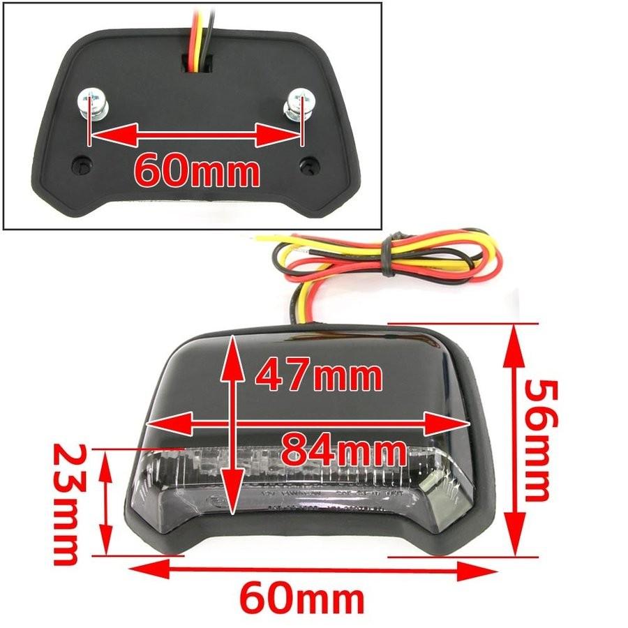 ホンダ 汎用 フェンダーマウント LED テールランプ ブラック ホンダ 汎用 フェンダーマウント LED テールランプ ブラック