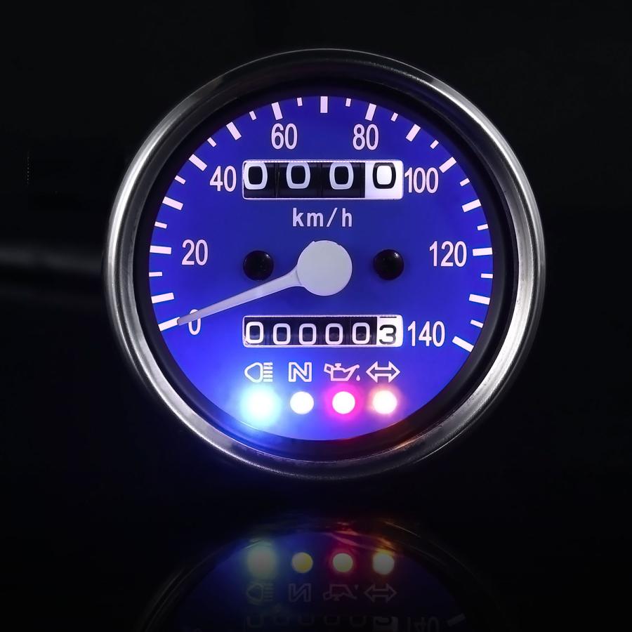 ホンダ バイク用 機械式 LED ミニ スピードメーター 140km/h ホンダ バイク用 機械式 LED ミニ スピードメーター 140km/h
