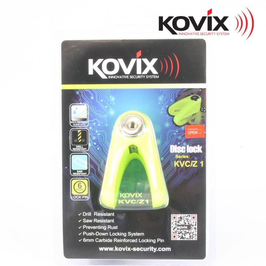 KOVIX V字型 ブレーキディスクロック KVZ カラー:蛍光グリーン KOVIX V字型 ブレーキディスクロック KVZ カラー:蛍光グリーン