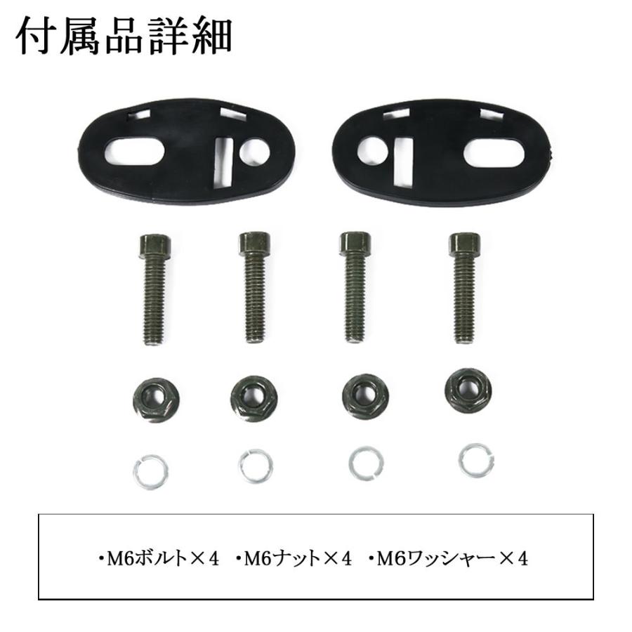 汎用 カウルミラー カウリングミラー ブラック スクエアタイプ 左右