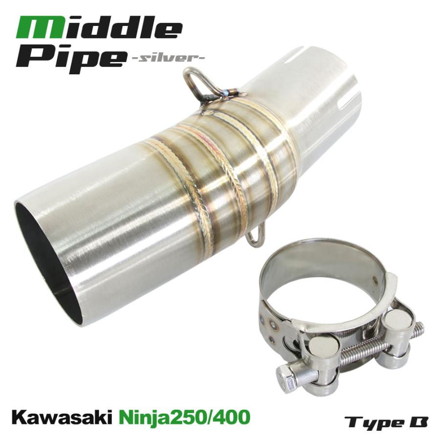 カワサキ ミドルパイプ 中間パイプ Ninja250 Ninja400 Z250 Z400 カワサキ ミドルパイプ 中間パイプ Ninja250 Ninja400 Z250 Z400