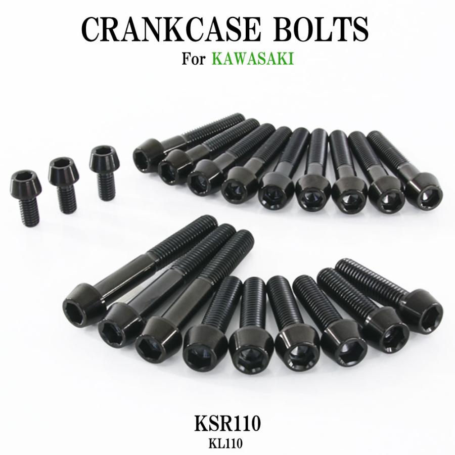 チタンボルト カワサキ KSR110専用 KL110 クランクケース エンジン