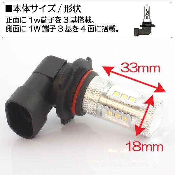 15W LEDバルブ HB3 12V/24V兼用 無極性 ホワイト発光 2個 ヘッドライト ヘッドランプ フォグライトフォグランプ バイク オートバイ 自動車｜rise-corporation-jp｜02