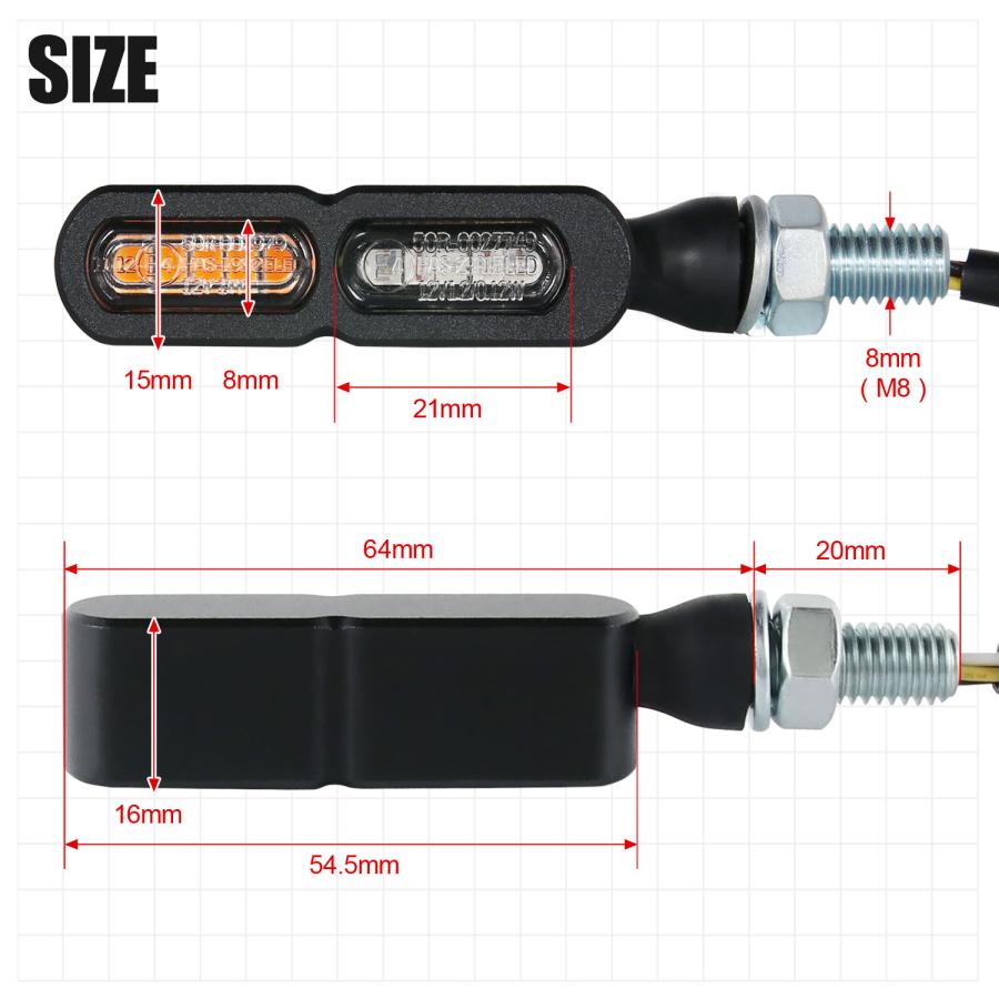 Harley Davidson テールライト付 マイクロミニウインカー ダブル