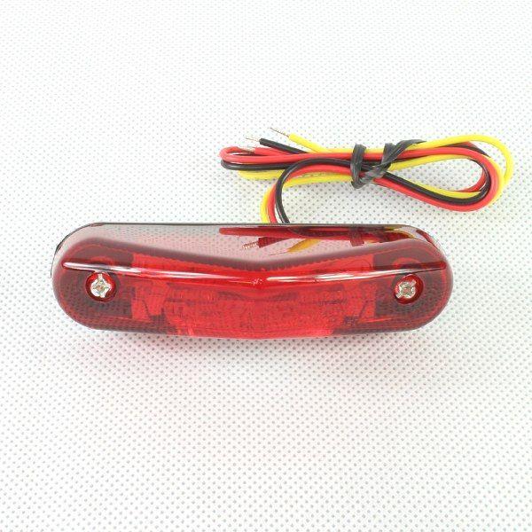 汎用 ミニLEDテールランプ レッドレンズ テールライト ブレーキランプ 