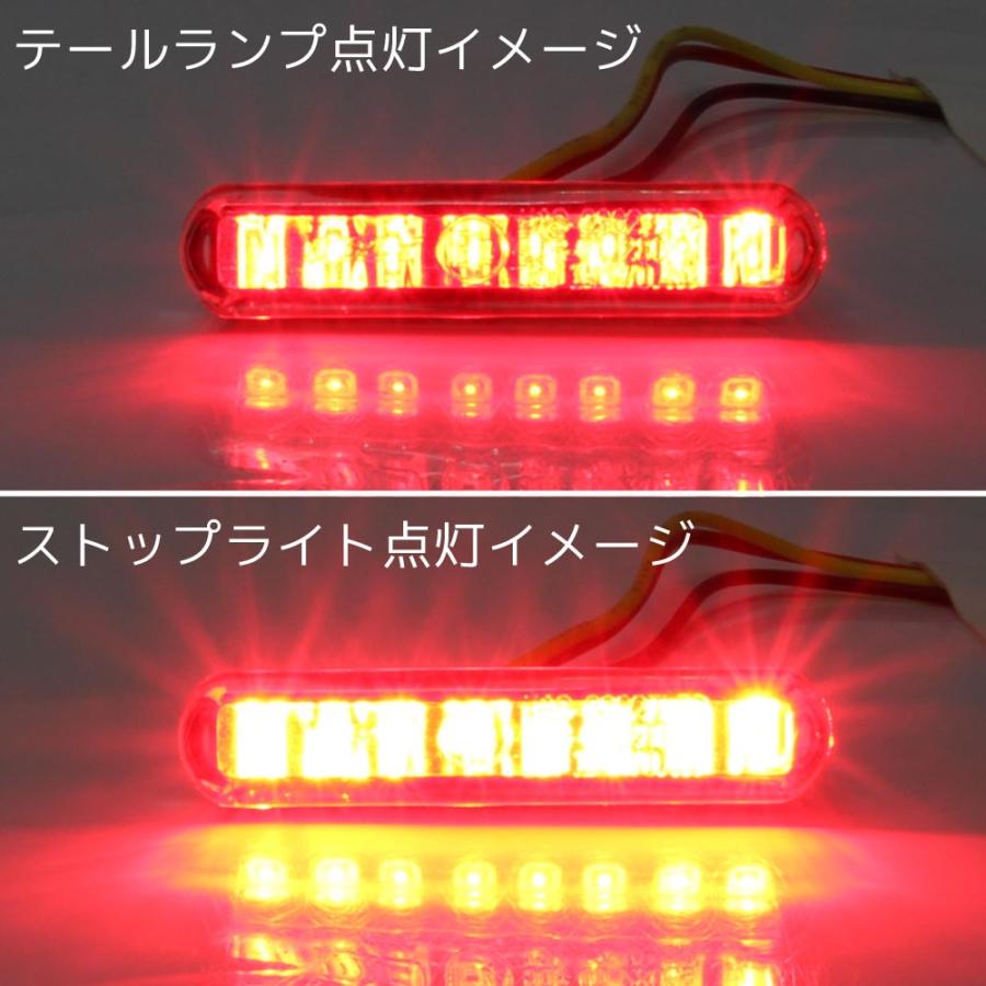 小型 埋め込み式 マイクロミニ ビルトイン LED テールライト レッド