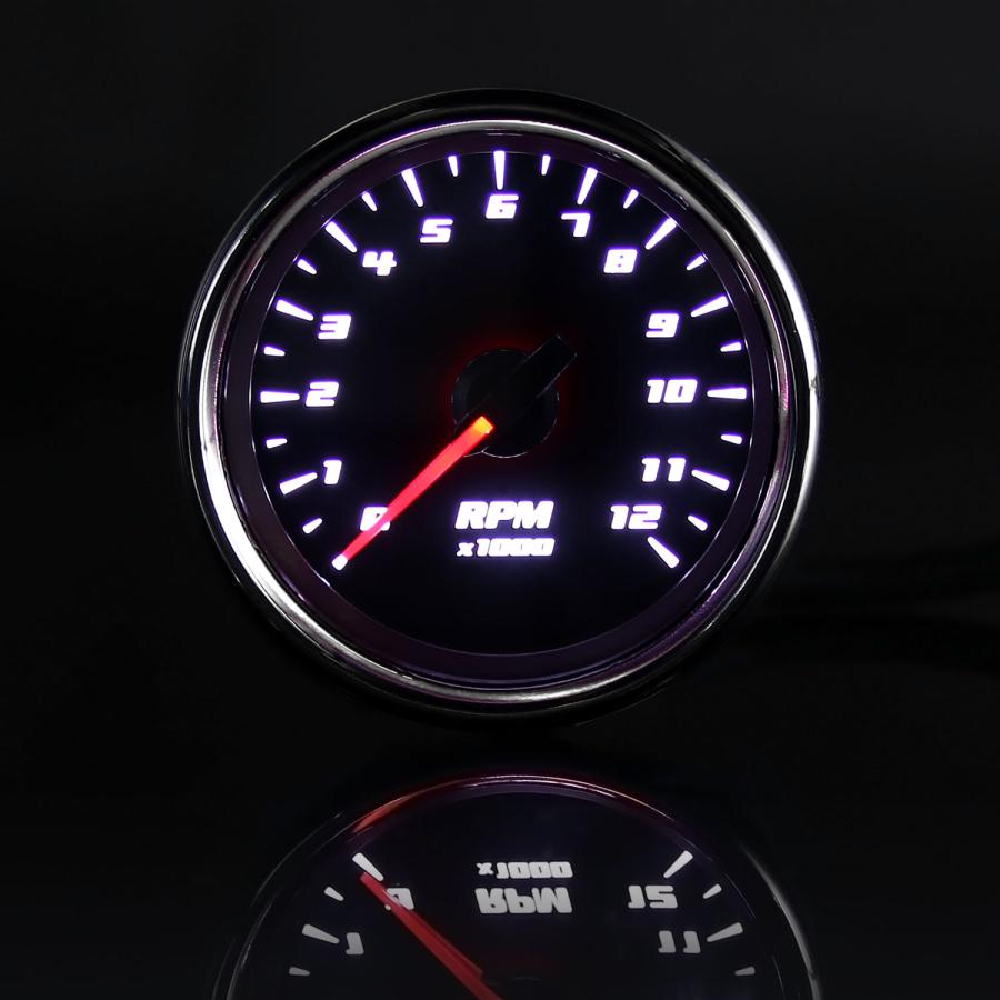 カワサキ バイク用 電気式 LED ミニ タコメーター 12000RPM 60mm カワサキ バイク用 電気式 LED ミニ タコメーター 12000RPM 60mm