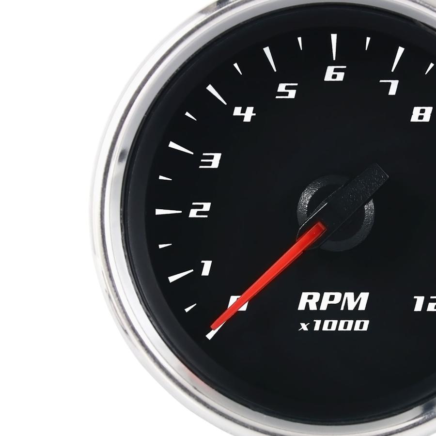 YAMAHA バイク用 電気式 LED ミニ タコメーター 12000RPM 60mm YAMAHA バイク用 電気式 LED ミニ タコメーター 12000RPM 60mm