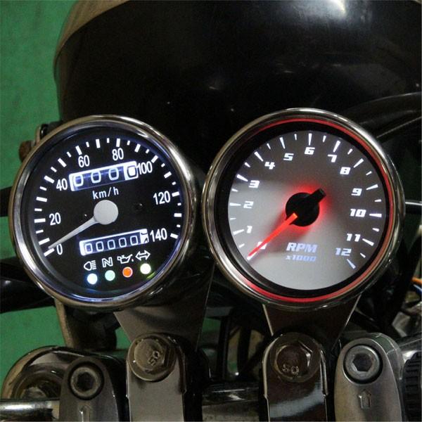 バイク用 電気式 12000RPM LED タコメーター 60mm 60ミリ バイク用 電気式 12000RPM LED タコメーター 60mm 60ミリ