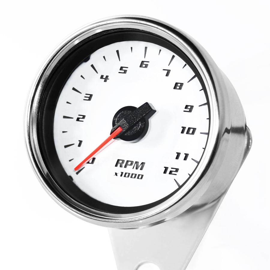 YAMAHA バイク用 電気式 LED ミニ タコメーター 12000RPM 60mm YAMAHA バイク用 電気式 LED ミニ タコメーター 12000RPM 60mm
