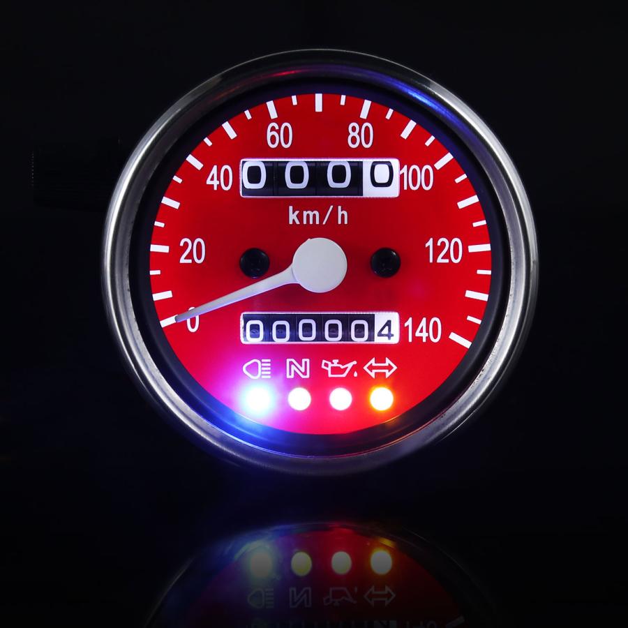 YAMAHA バイク用 機械式 LED ミニ スピードメーター 140km/h YAMAHA バイク用 機械式 LED ミニ スピードメーター 140km/h