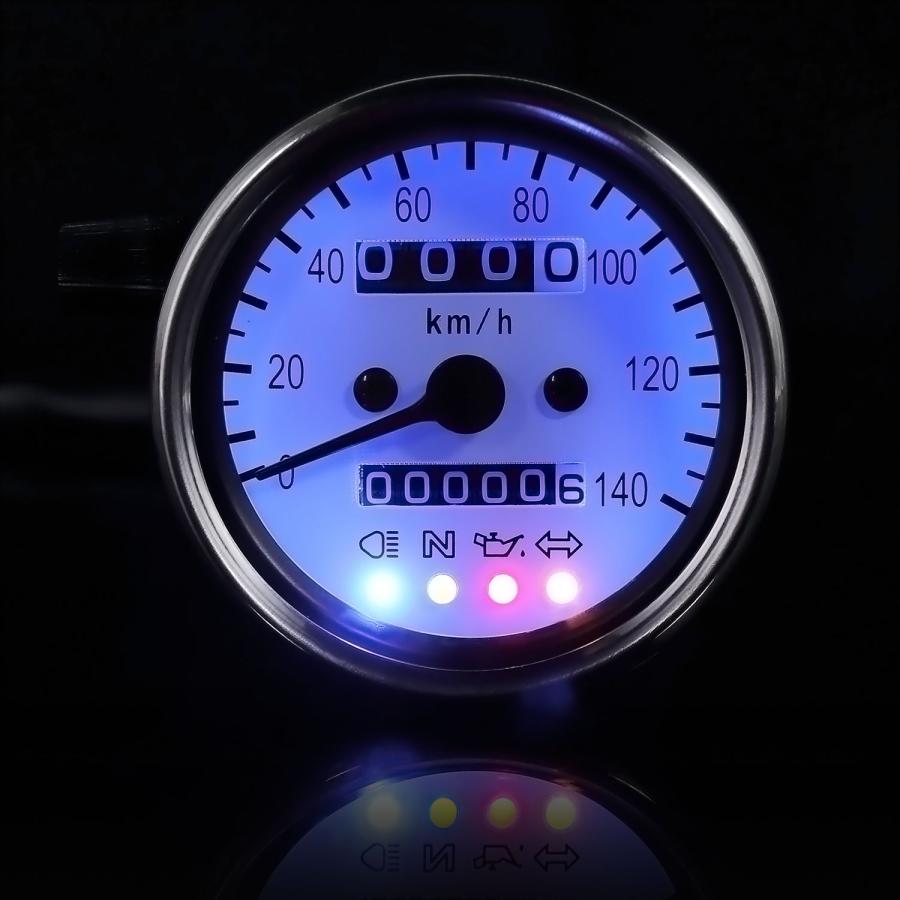 スズキ バイク用 機械式 LED ミニ スピードメーター 140km/h スズキ バイク用 機械式 LED ミニ スピードメーター 140km/h