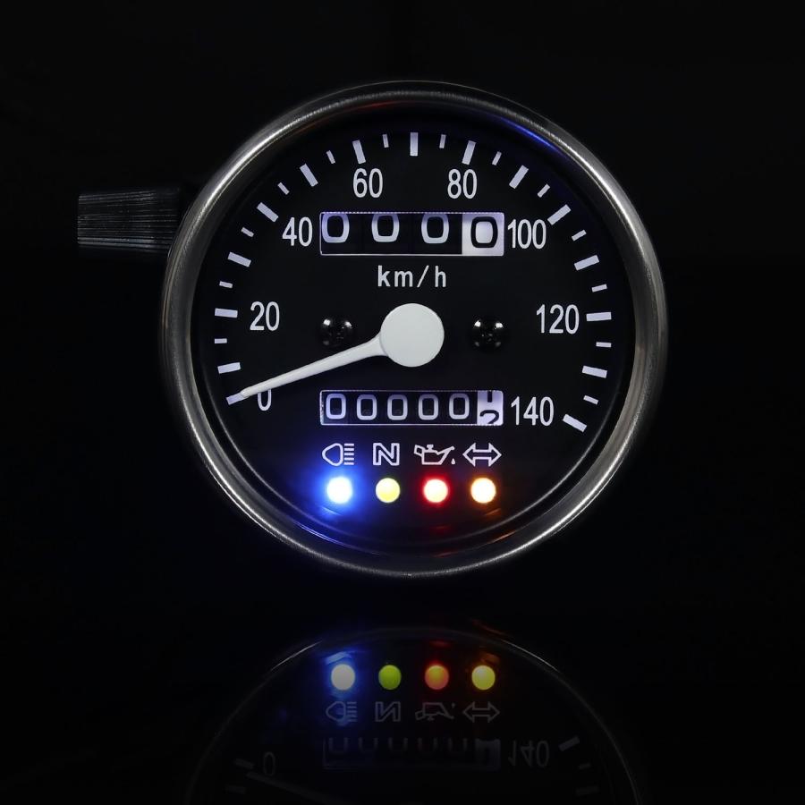 カワサキ バイク用 機械式 LED ミニ スピードメーター 140km/h カワサキ バイク用 機械式 LED ミニ スピードメーター 140km/h