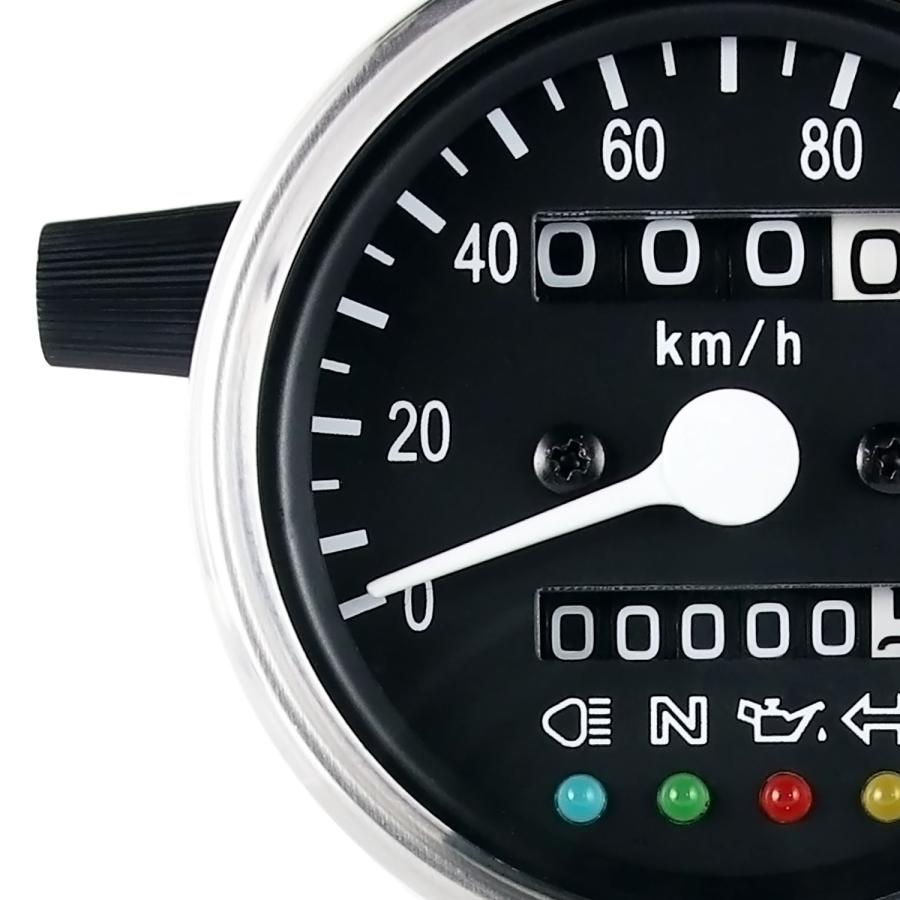 カワサキ バイク用 機械式 LED ミニ スピードメーター 140km/h カワサキ バイク用 機械式 LED ミニ スピードメーター 140km/h