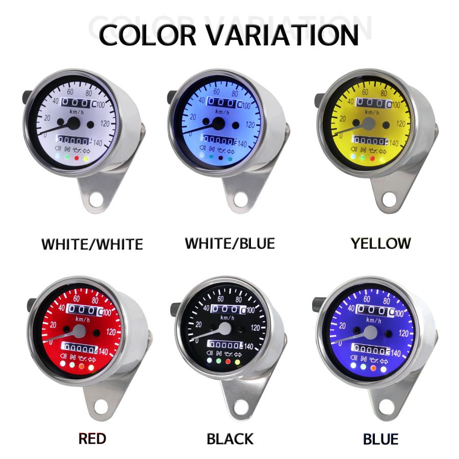 カワサキ バイク用 機械式 LED ミニ スピードメーター 140km/h カワサキ バイク用 機械式 LED ミニ スピードメーター 140km/h