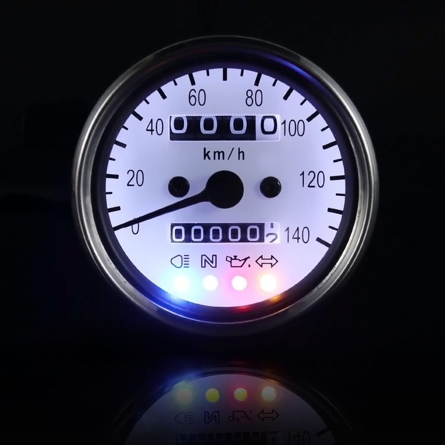 スズキ バイク用 機械式 LED ミニ スピードメーター 140km/h スズキ バイク用 機械式 LED ミニ スピードメーター 140km/h