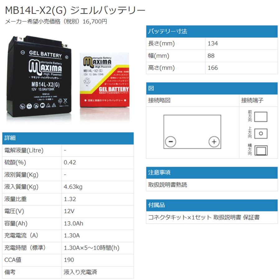 スズキ 充電済み バイク用ジェルバッテリー YB14L-A2/GM14Z-3A スズキ 充電済み バイク用ジェルバッテリー YB14L-A2/GM14Z-3A