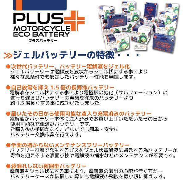 充電済み バイク用 ジェルバッテリー PTX7L-BS (互換 YTX7L-BS/GTX7L-BS/FTX7L-BS/DTX7L-BS) BALIUS バリウス2 Dトラッカー エリミネーター250V｜rise-directshop｜03