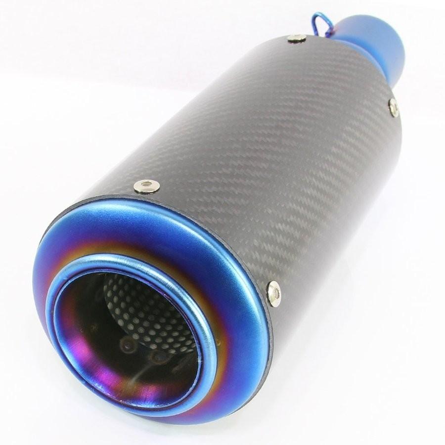 汎用 GPショートサイレンサー φ50.8 50.8mm 缶型 カーボン/チタン 焼き