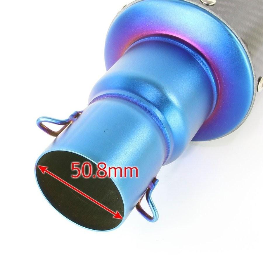 汎用 GPショートサイレンサー φ50.8 50.8mm 缶型 カーボン/チタン 焼き