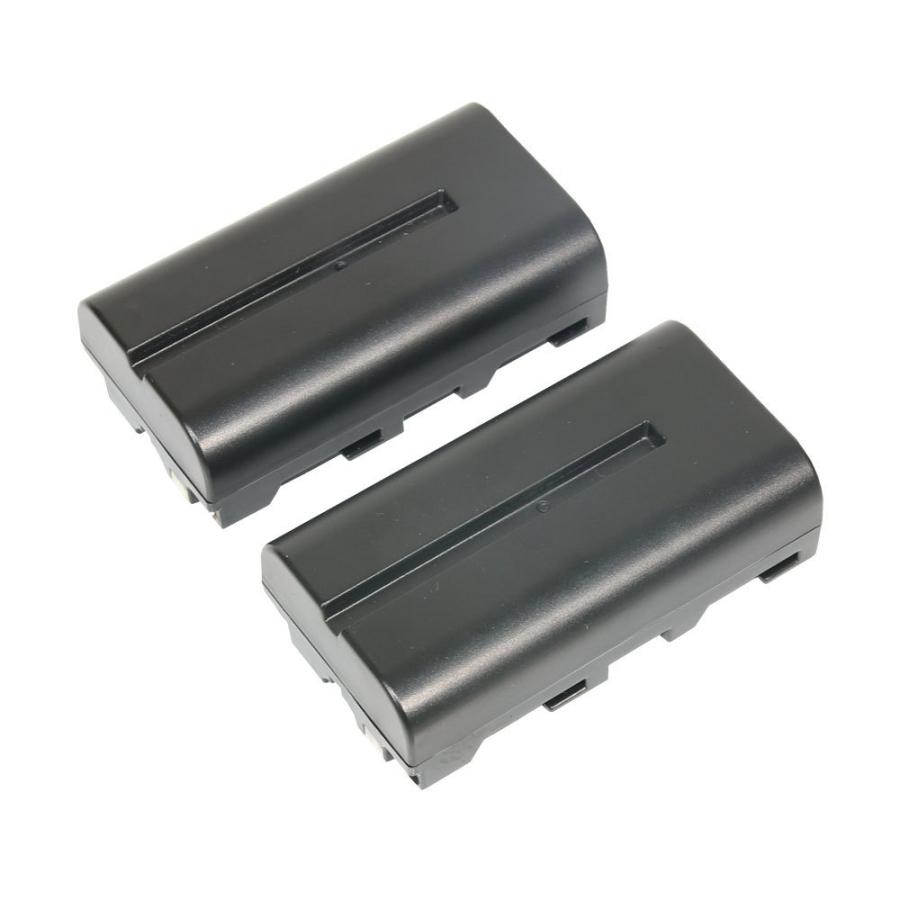 SONY ソニー NP-F550 NP-F570/5 互換 7.4V バッテリーパック 2個セット 充電器付き USB 動画 撮影 ライト