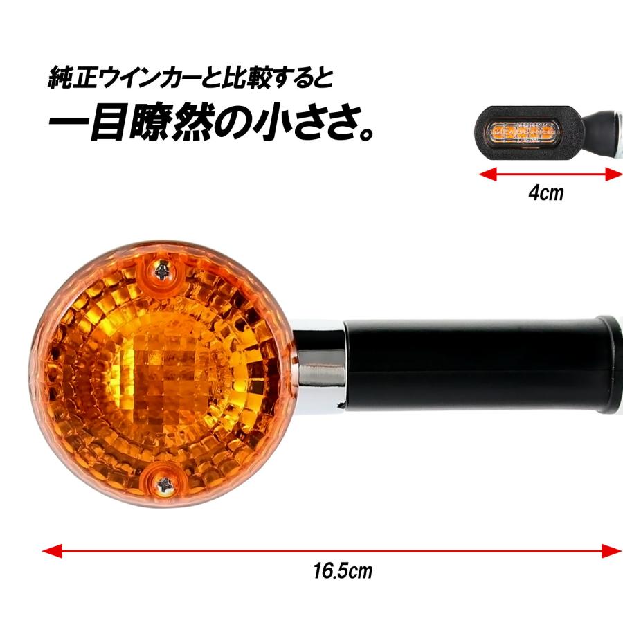 マイクロミニウインカー LED 車検対応 ブラック クリア レンズ