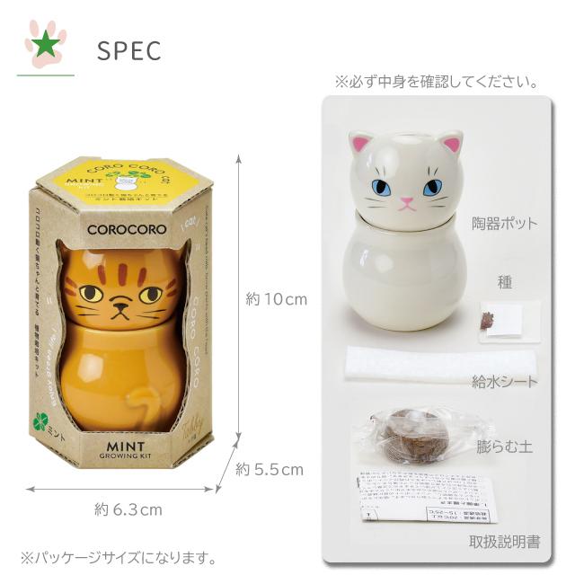 栽培セット 栽培キット 聖新陶芸 コロコロキャット 猫雑貨 キャット 