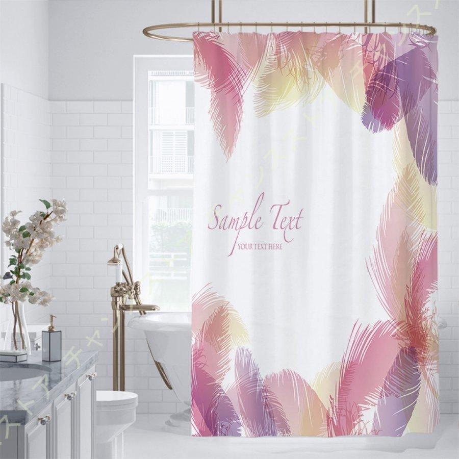 シャワーカーテン 北欧風 防カビ 防水 目隠し 速乾 厚手 高級 福袋 浴室 遮像 バスカーテン 花柄 ポリエステル生地 間仕切りリング付き お風呂カーテン 植物柄