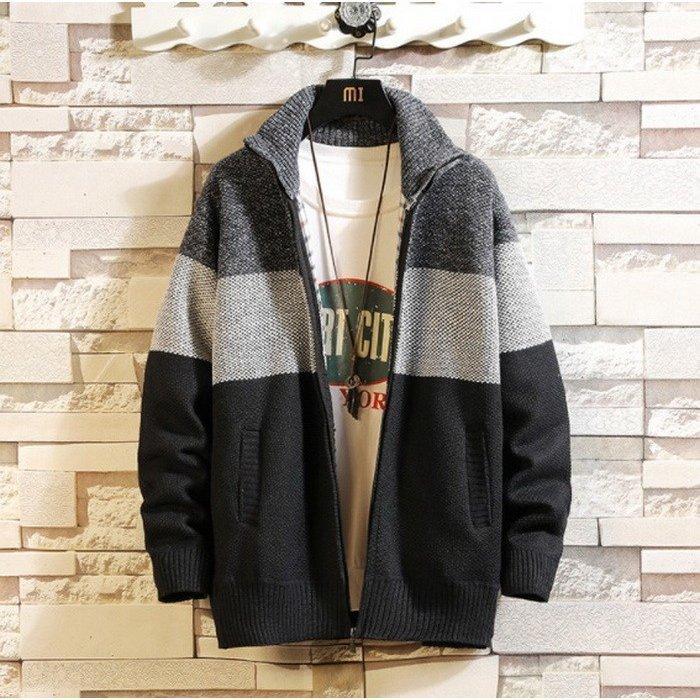 メンズファッション 店内全品ﾎﾟｲﾝﾄ2倍 ニット ジャケット メンズ カーディガン ショール襟 裏起毛 ニットカーディガン ニットセーター ボーダー柄 秋冬 秋服 B5lj4dnkuk Usefulbulk Com