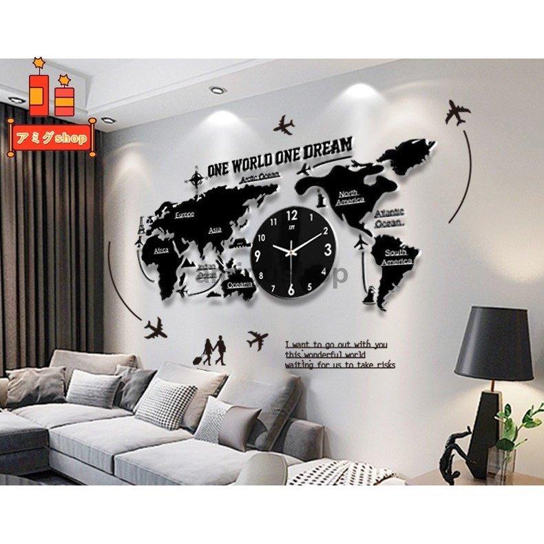 壁掛け時計 W27 世界地図 壁時計 北欧世界時計 壁時計 掛け時計 壁掛け時計 世界地図 プレゼント 寝室 会社用時計 リビング壁飾り Riseshop 店舗 W27 Riseb8 保存状態良好