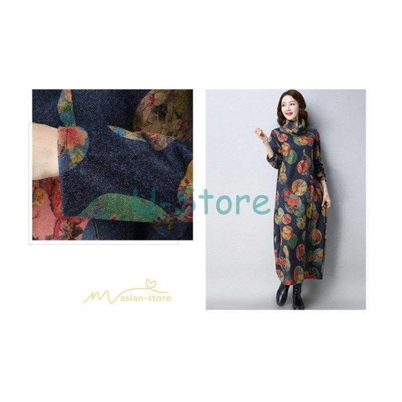 冬ワンピース レディース 冬新作 ラシャ ロング丈 Aラインワンピース スタンドカラー 着痩せ 保温 防寒 ラシャワンピース ロングワンピース 上品 在庫一掃