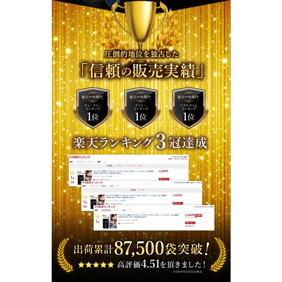 tmama アンチエイジングサプリ マカ サプリ シトルリン 亜鉛 クラチャイダム アルギニン