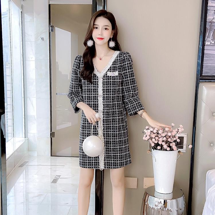 No 160 ツイードワンピース 韓国ワンピース きれいめワンピース W160 Ti Da 通販 Yahoo ショッピング