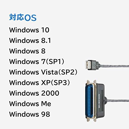 エレコム(ELECOM) ELECOM USB to パラレルプリンタケーブル 1.8m グラファイトUC-PGT｜rise361｜05
