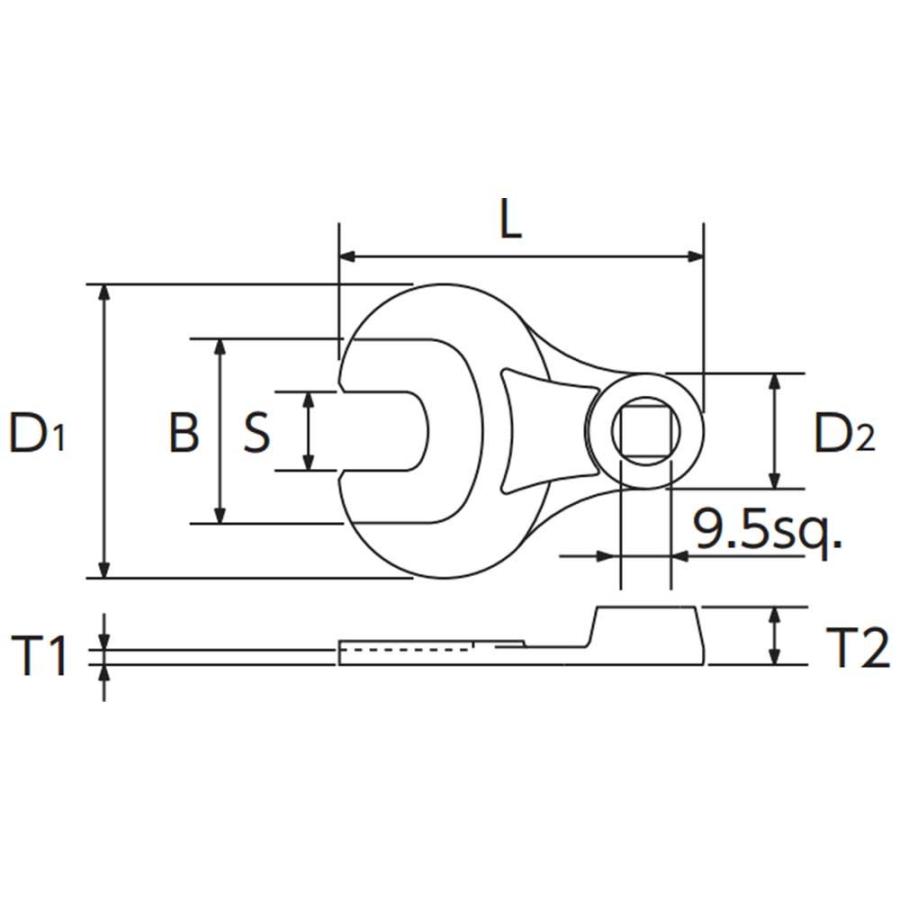 京都機械工具(KTC) ペダルレンチ 9.5mm (3/8インチ) CP1-15｜rise361｜04