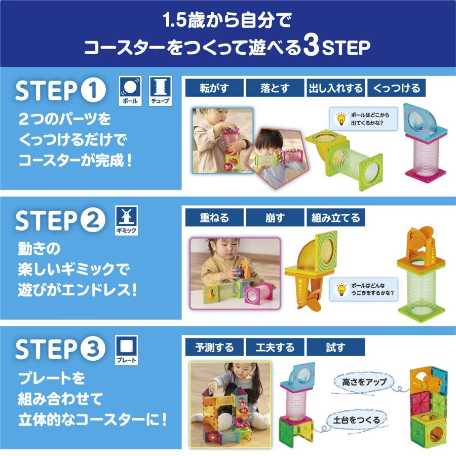 ピープル ピタゴラス(R) BASIC 知育いっぱい!ボールコースターDX [1歳半] から 遊べる つくれる ひらめきが育つ PGS-132｜rise361｜04