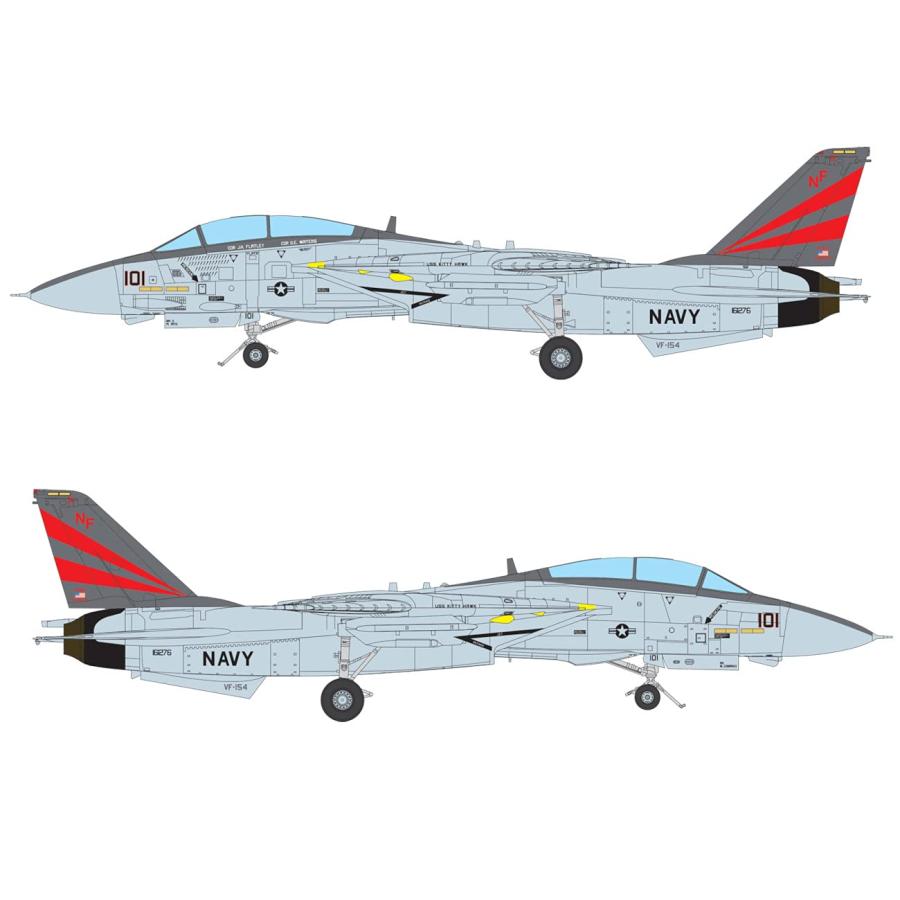 童友社 1/72 アメリカ海軍 F-14A トムキャット VF-154 ブラックナイツ プラモデル 72-TOM-2｜rise361｜03