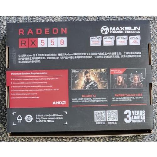 maxsun AMD Radeon RX 550 4GB ロープロファイル グラフィックボード グラボ GPU｜rise361｜06