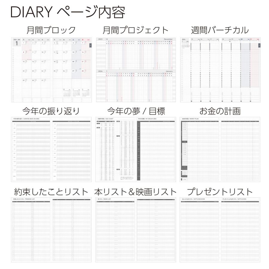 コクヨ(KOKUYO) ジブン手帳 Biz 手帳用リフィル 2024年 A5 スリム マンスリー&ウィークリー ニ-JBR-24 2023年 12月始｜rise361｜05