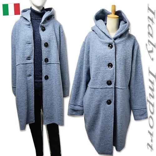 イタリア製 圧縮ウール ウインターアイシーブルー コート(19aw イタリア製 圧縮ウール ウインターアイシーブルー コート(19aw