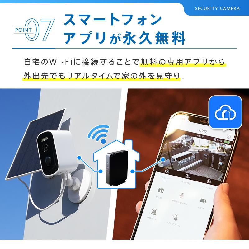 設定不要/防犯カメラ/携帯遠隔操作 爆買クーポン】配線不要 マグネット設置式 防犯カメラ 双方向通話 AI