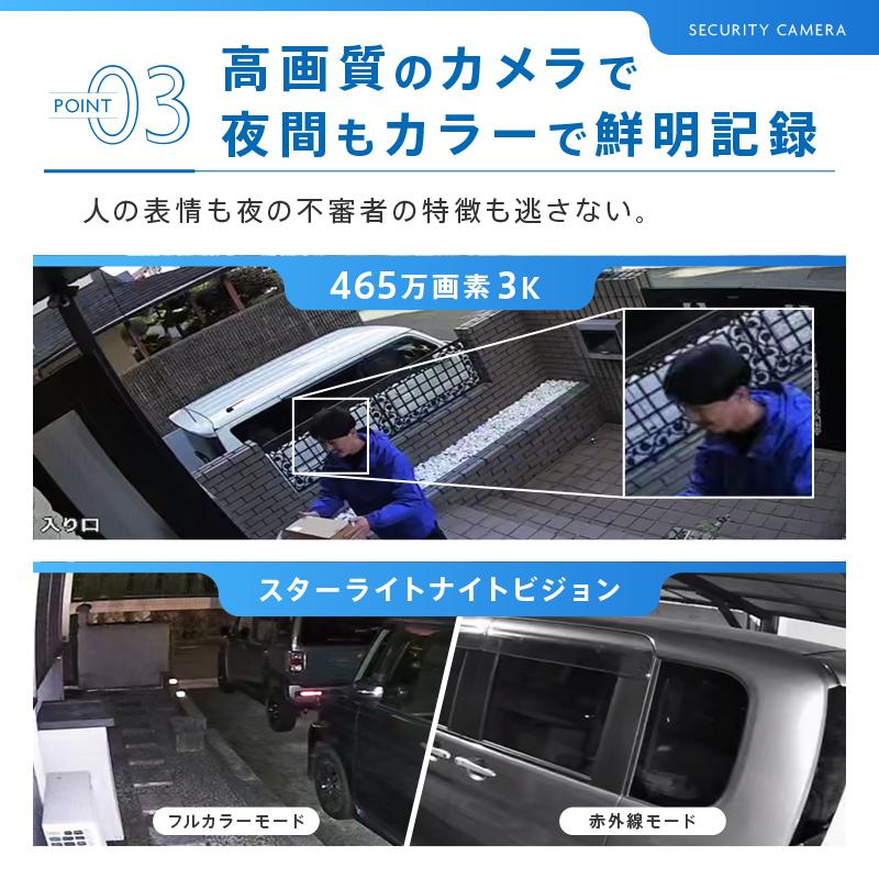爆買クーポン】配線不要 マグネット設置式 防犯カメラ 双方向通話 AI