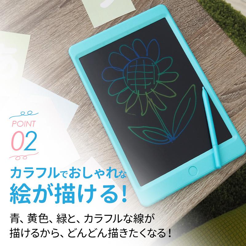 お絵かきボード 電子メモパッド おもちゃ 保存 タブレット 子供 文字 レインボー カラー こども 知育 玩具 伝言板 お誕生日 LCD 丈夫 目に  優しい お絵かき帳