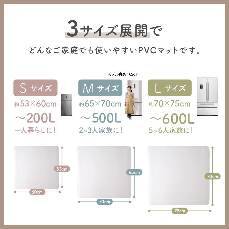 Yahoo1位 全3サイズ 冷蔵庫マット 透明 防カビ クリア 床暖房対応 キズ 