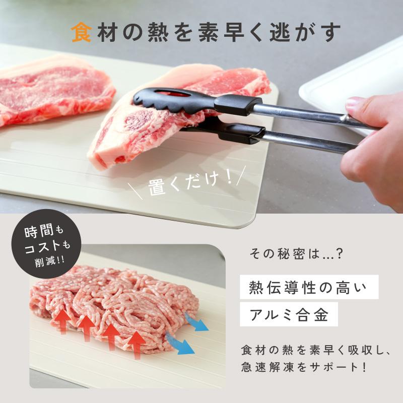 ttara 【2点選んで5%クーポン】解凍プレート 急速解凍 まな板 プレート