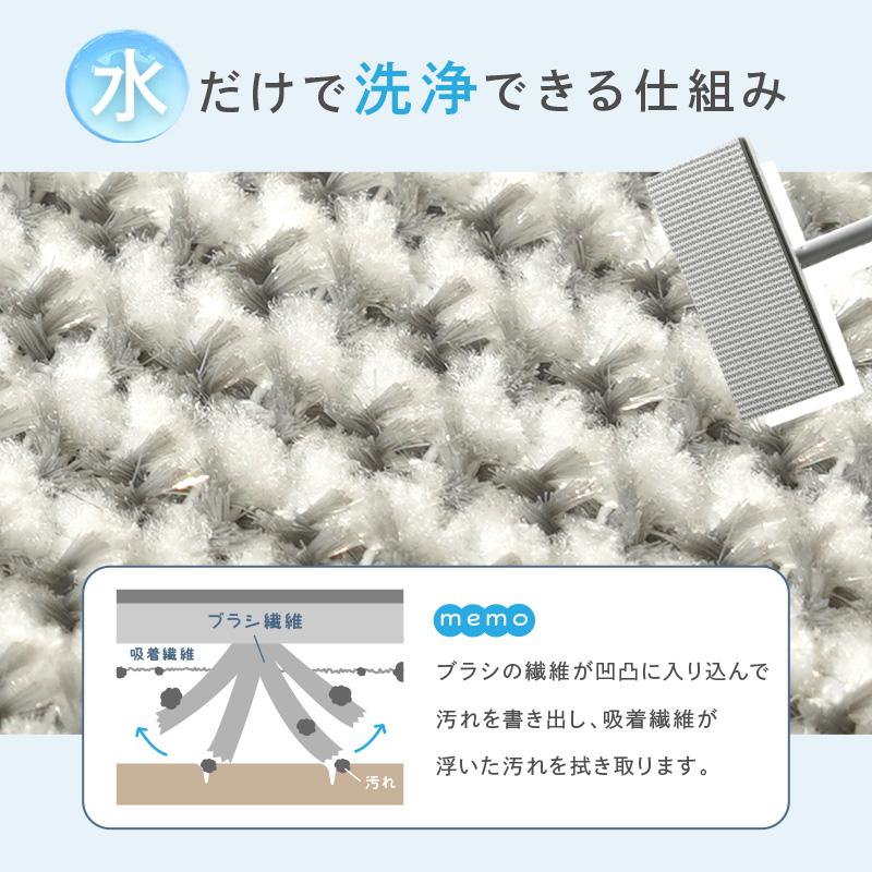 ttara 洗剤不要 水だけ モップ 玄関タイルブラシ スペアスポンジ 3個