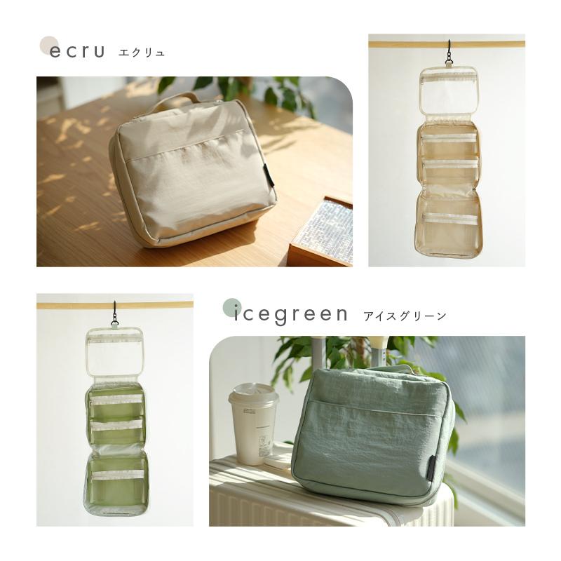 トラベルポーチ 吊り下げ 【耐久＆撥水性高い】便利グッズベージュ トラベルポーチ 吊り下げ 四角タイプ 圧縮ポーチ 収納バッグ