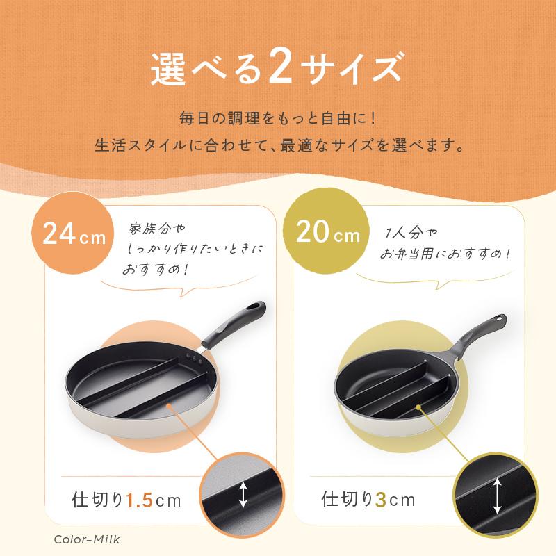 今使えるクーポン有】新商品 仕切り付きトリプルパン フライパン IH