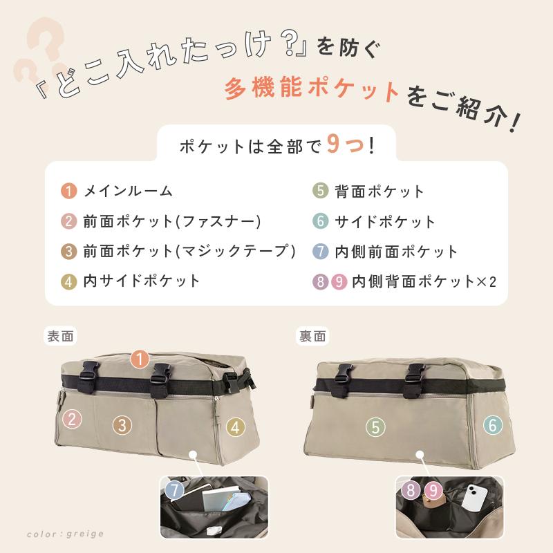 爆買クーポン】【Yahoo1位】3WAY ボストンバッグ 40L 大容量 軽量 撥水