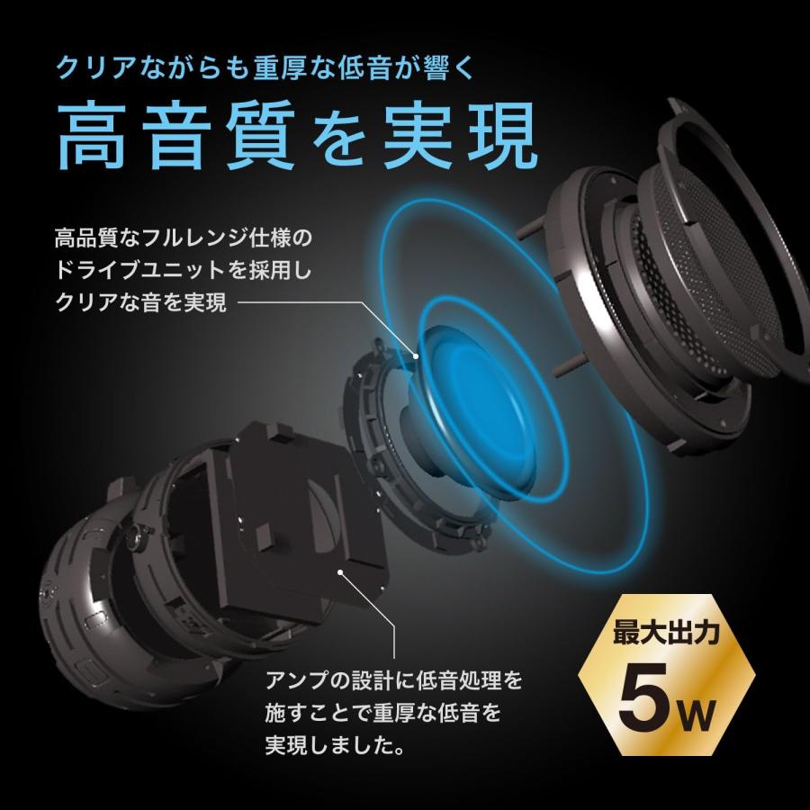 【新品・訳アリ】SOUND GEAR OUTDOORグレー Bluetooth スピーカー アウトドア 防水 IPX8 JKBT098GR｜risefamily｜05